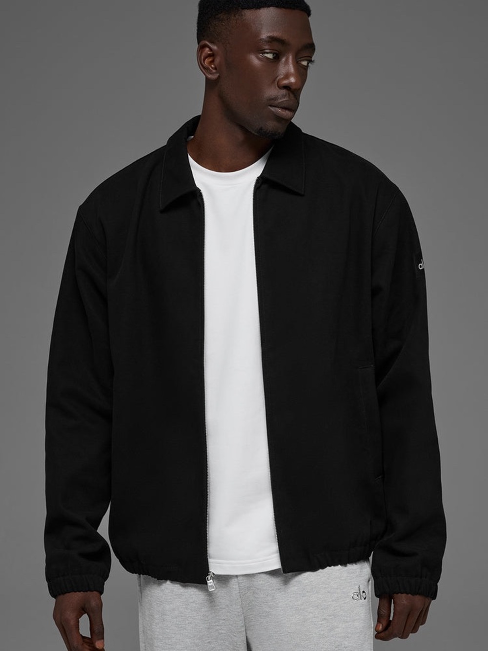 ALO Yoga Men's Cotton Canvas Coaches Jacket, L